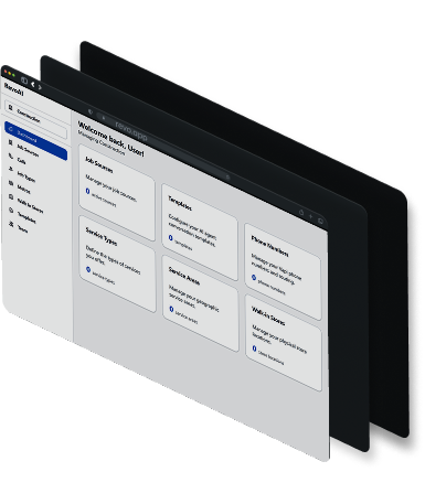 3D isometric dashboard interface showing layered browser windows with analytics and data visualization