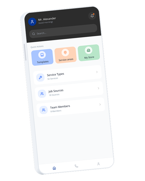 Revo AI Receptionist app interface